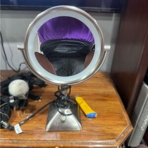 Silver Tabletop Vanity Mirror